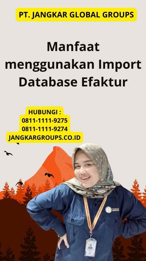 Manfaat menggunakan Import Database Efaktur