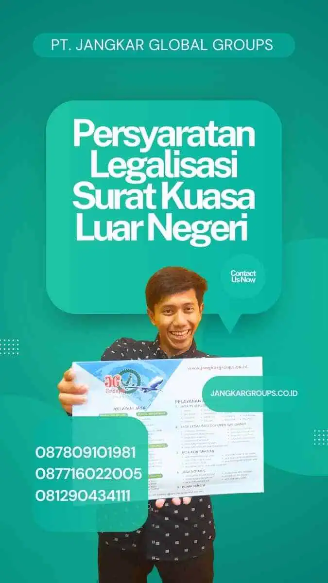 Persyaratan Legalisasi Surat Kuasa Luar Negeri | Legalisasi Surat Kuasa