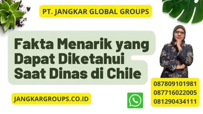 Fakta Menarik yang Dapat Diketahui Saat Dinas di Chile