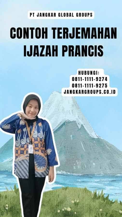 Contoh Terjemahan Ijazah Prancis