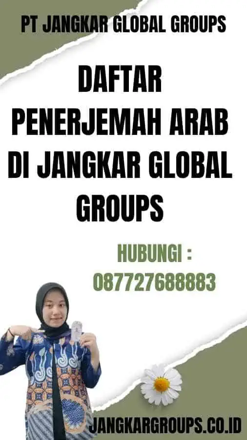 Daftar Penerjemah Arab di Jangkar Global Groups