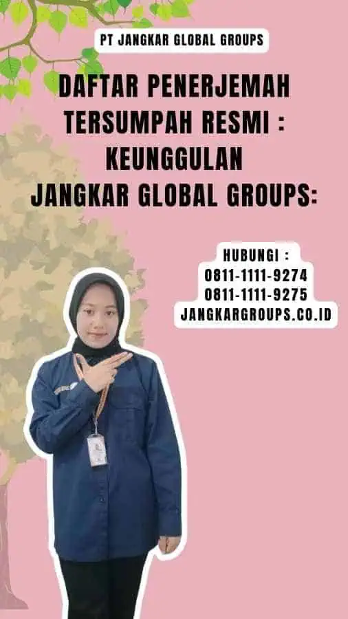 Daftar Penerjemah Tersumpah Resmi Keunggulan Jangkar Global Groups