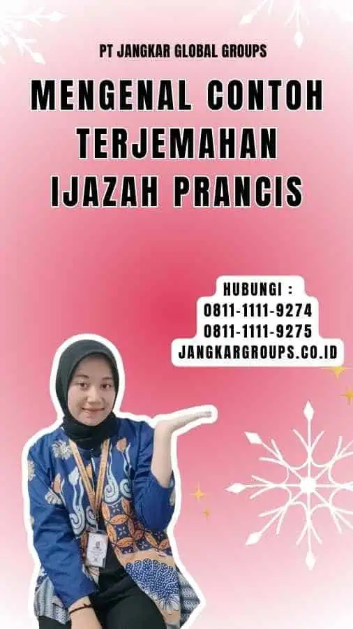 Mengenal Contoh Terjemahan Ijazah Prancis