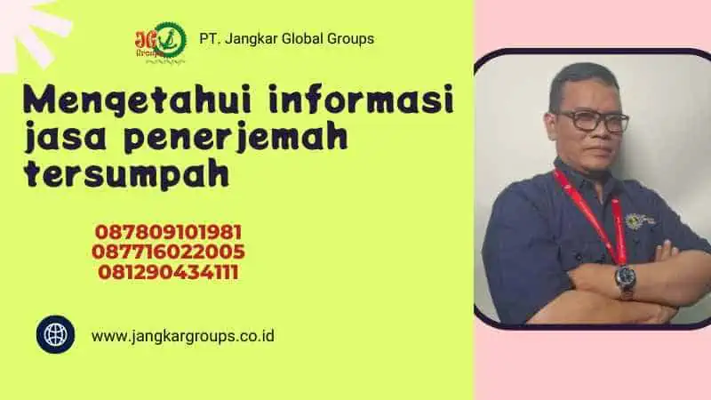 Mengetahui informasi jasa penerjemah tersumpah