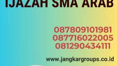 Menghadirkan translate ijazah sma arab