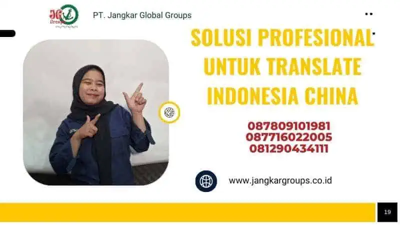 Solusi Profesional untuk translate indonesia china