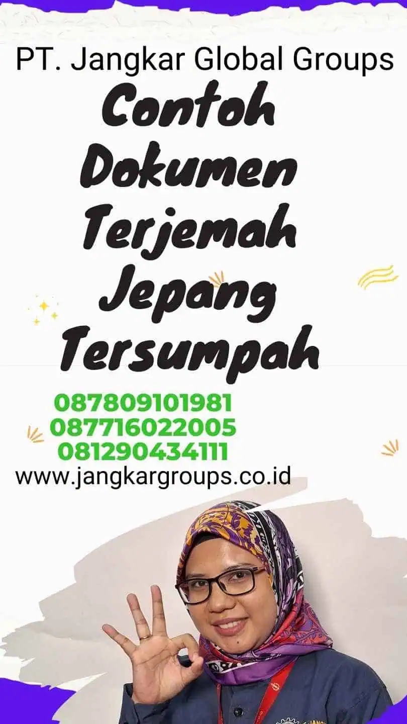 Contoh Dokumen Terjemah Jepang Tersumpah