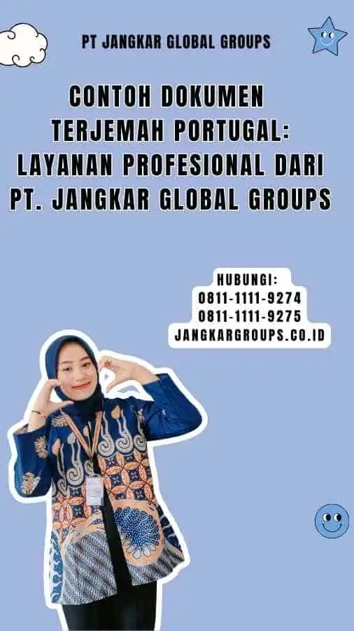 Contoh Dokumen Terjemah Portugal Layanan Profesional dari PT. Jangkar Global Groups