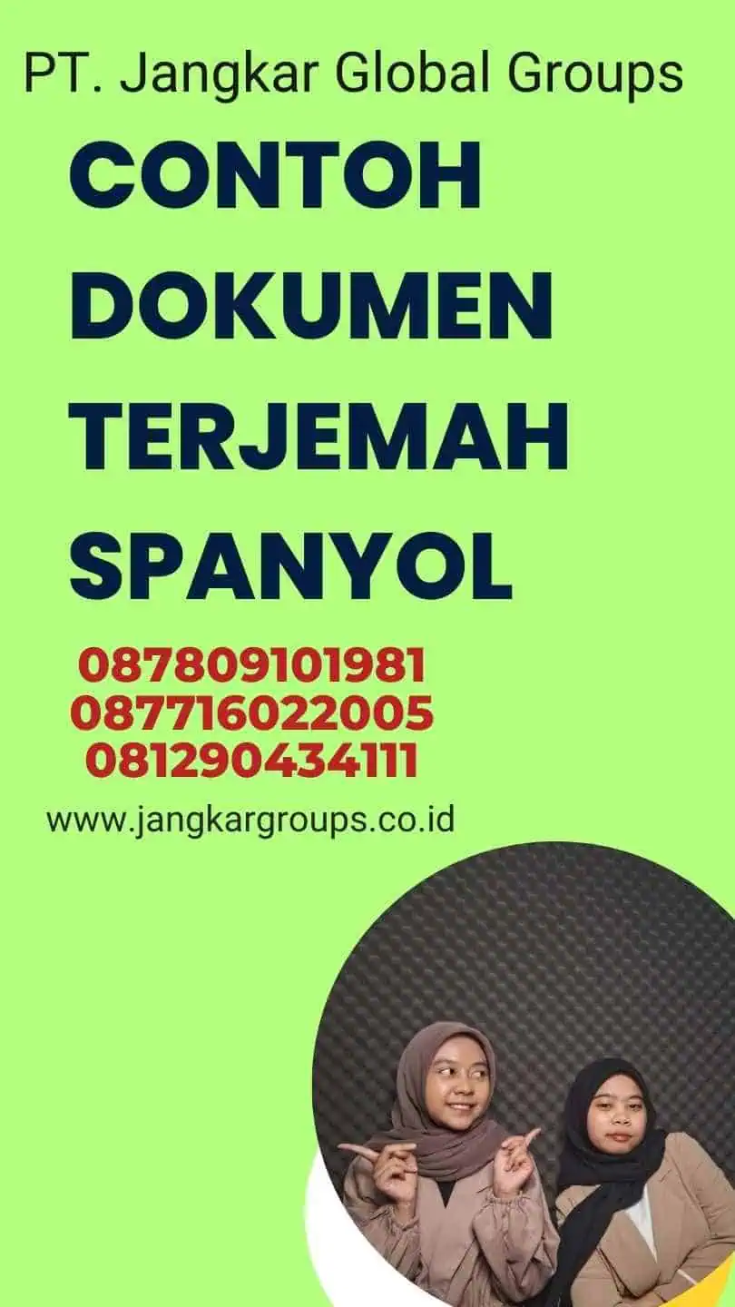 Contoh Dokumen Terjemah Spanyol