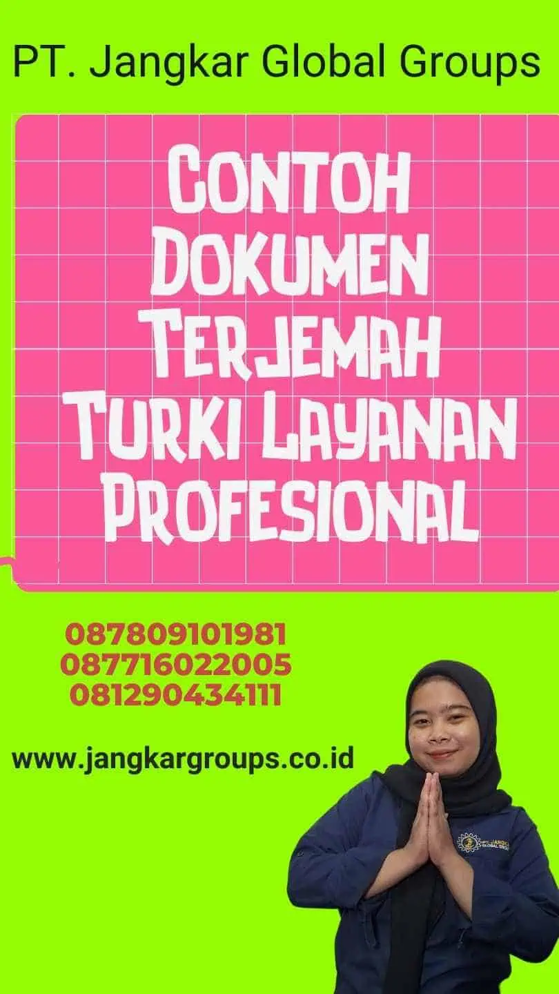 Contoh Dokumen Terjemah Turki Layanan Profesional