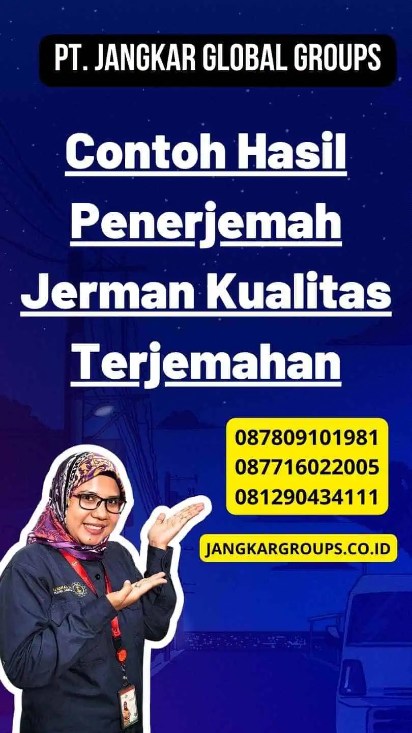 Contoh Hasil Penerjemah Jerman Kualitas Terjemahan