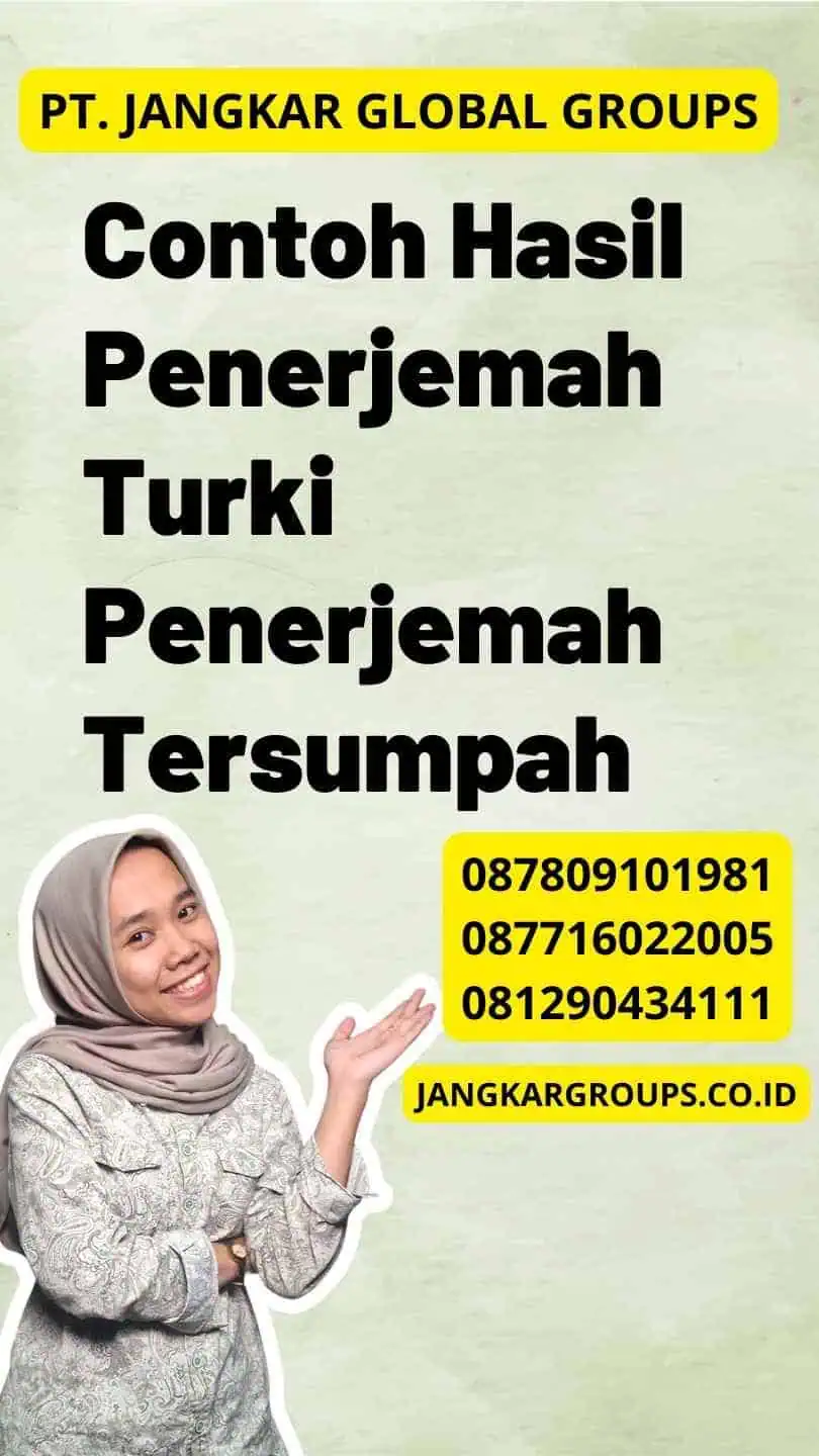 Contoh Hasil Penerjemah Turki Penerjemah Tersumpah