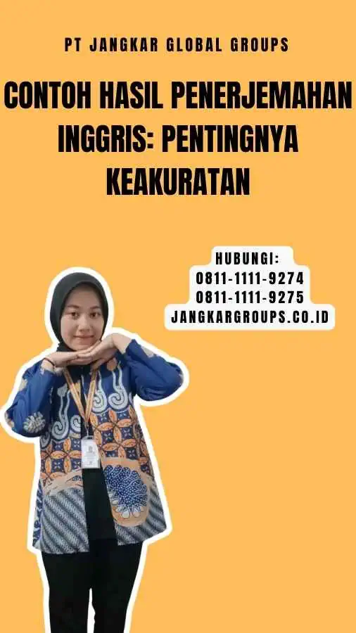 Contoh Hasil Penerjemahan Inggris Pentingnya Keakuratan