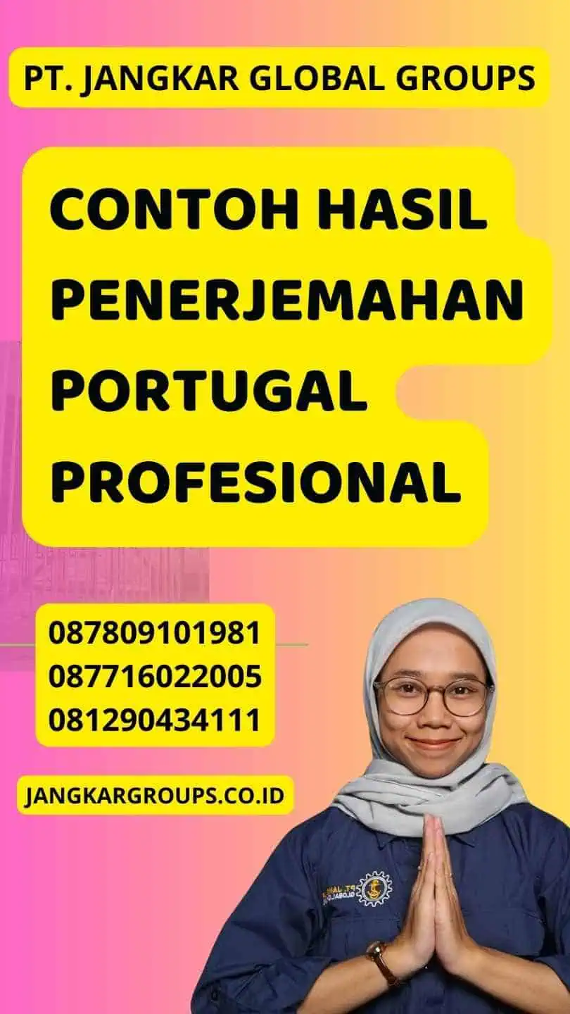 Contoh Hasil Penerjemahan Portugal Profesional