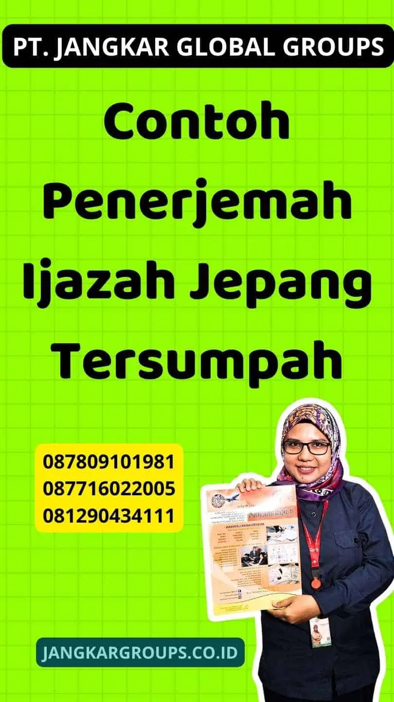 Contoh Penerjemah Ijazah Jepang Tersumpah