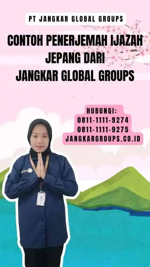 Contoh Penerjemah Ijazah Jepang dari Jangkar Global Groups