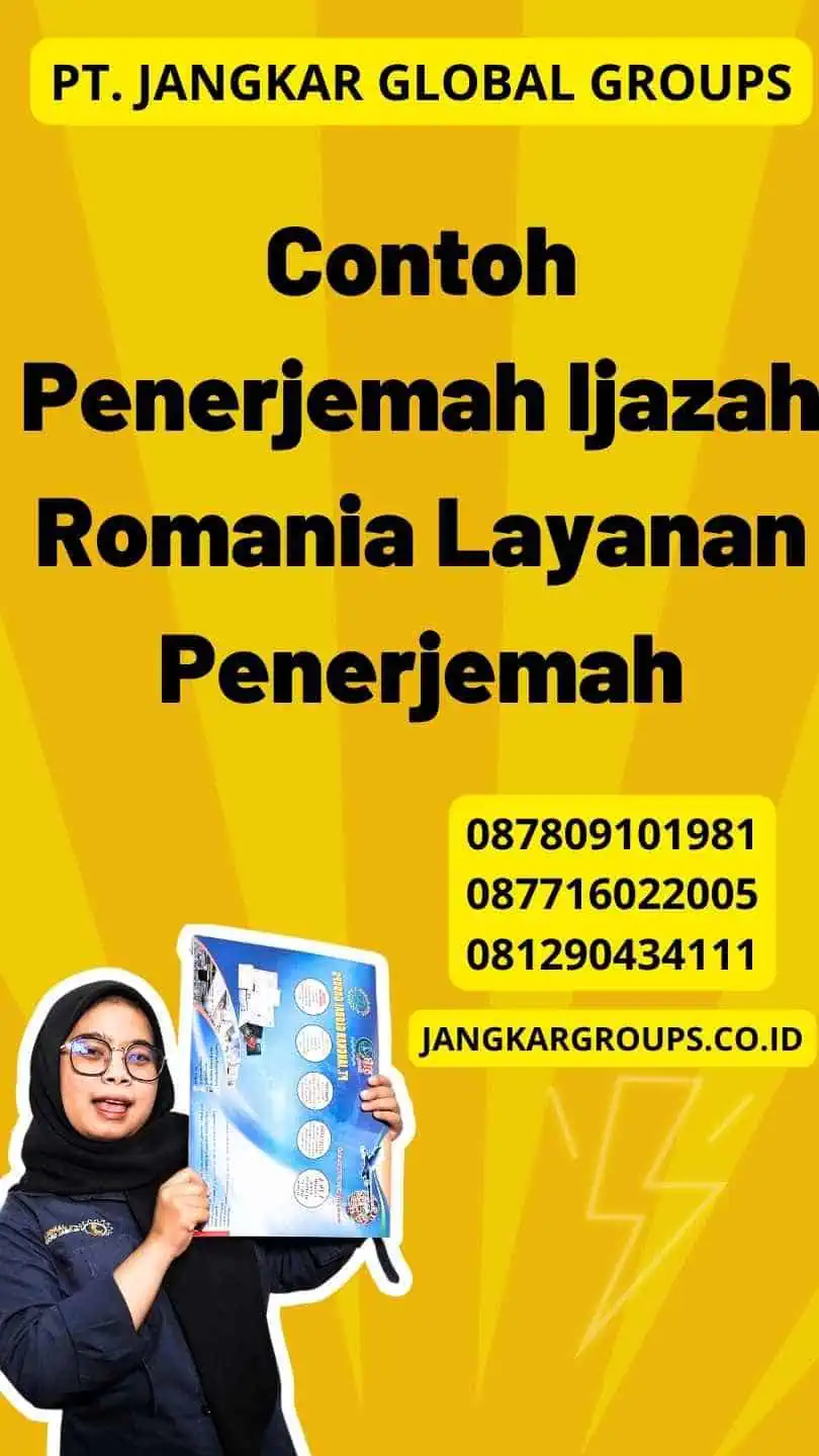 Contoh Penerjemah Ijazah Romania Layanan Penerjemah