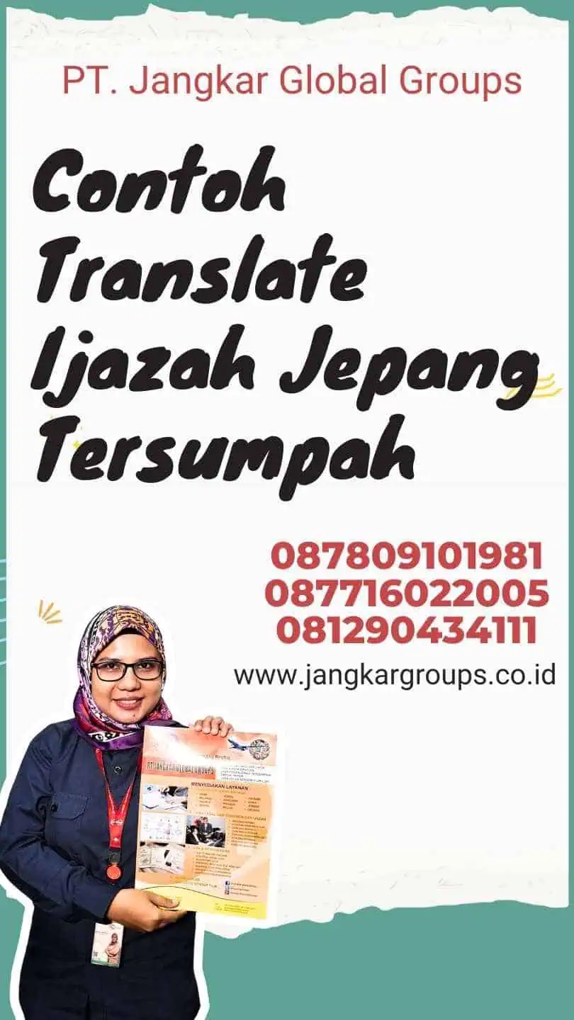 Contoh Translate Ijazah Jepang Tersumpah