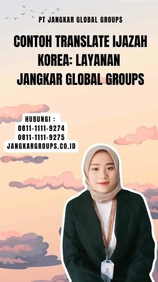 Contoh Translate Ijazah Korea Layanan Jangkar Global Groups