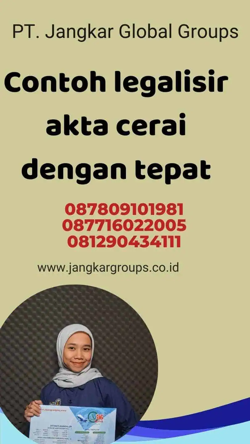 Contoh legalisir akta cerai dengan tepat