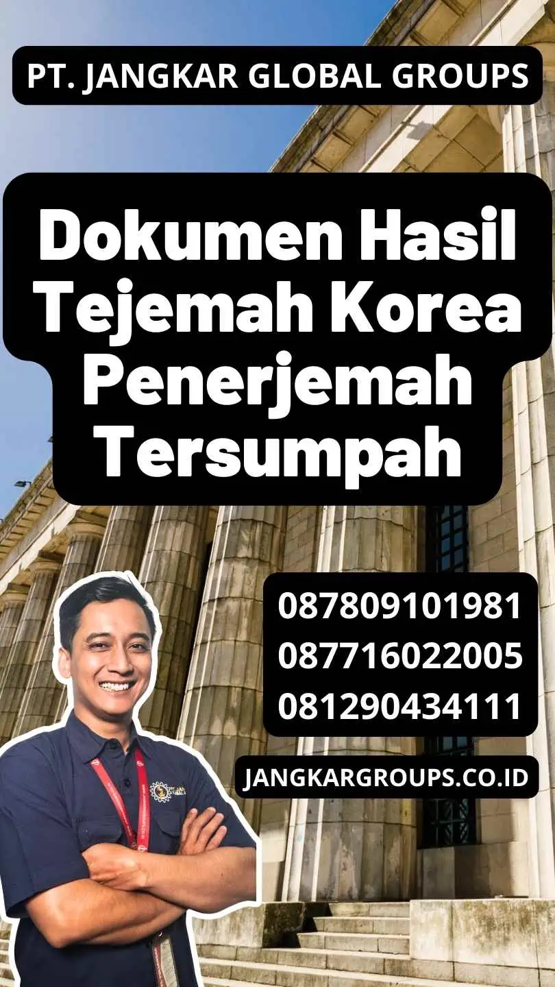 Dokumen Hasil Tejemah Korea Penerjemah Tersumpah