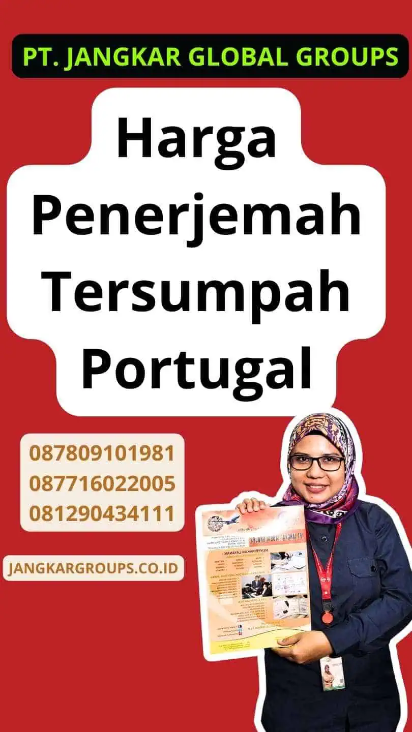 Harga Penerjemah Tersumpah Portugal