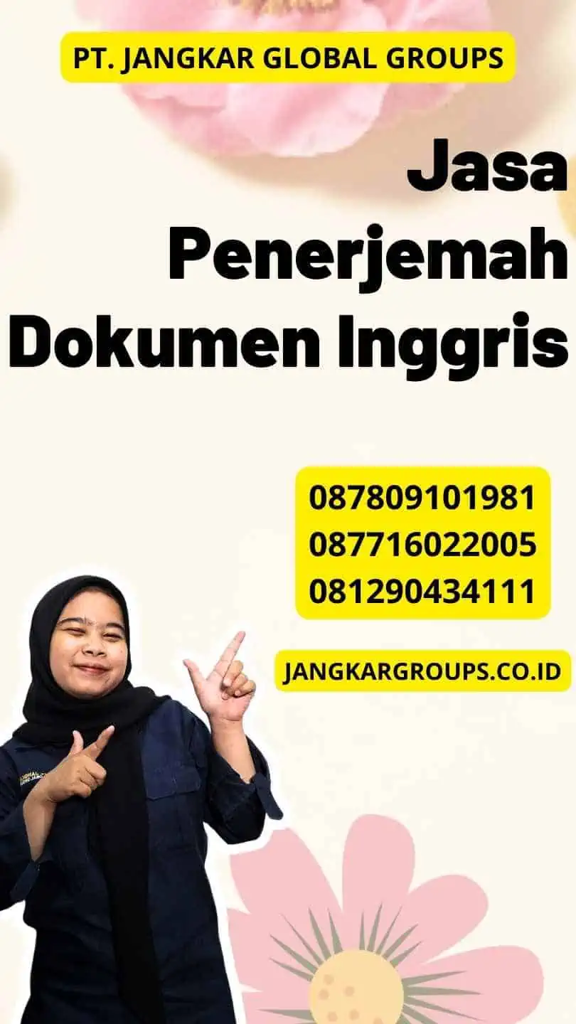 Jasa Penerjemah Dokumen Inggris