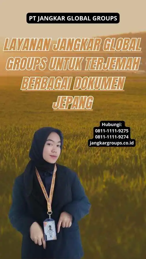 Layanan Jangkar Global Groups untuk Terjemah Berbagai Dokumen Jepang