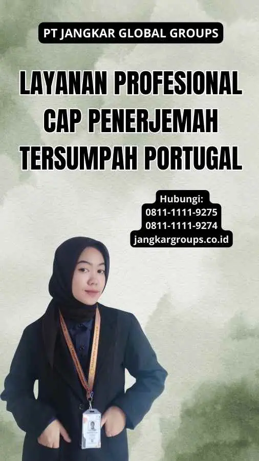 Layanan Profesional cap penerjemah tersumpah portugal