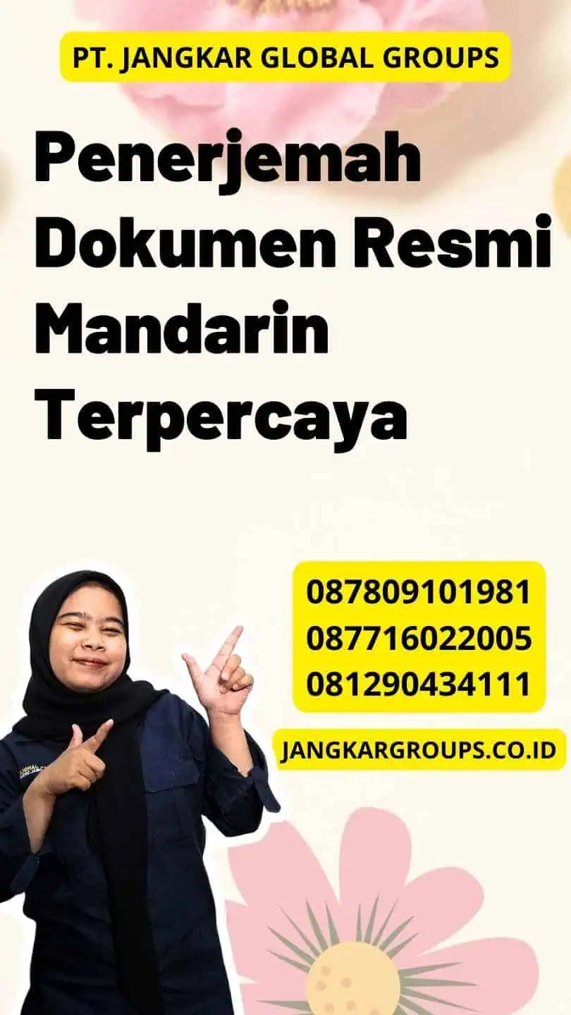 Penerjemah Dokumen Resmi Mandarin Terpercaya