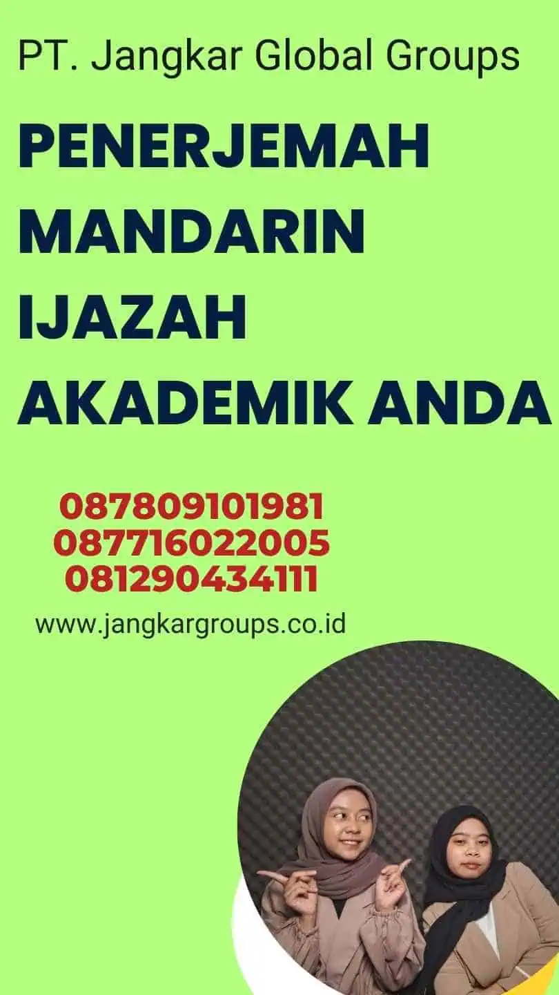 Penerjemah Mandarin Ijazah Akademik Anda