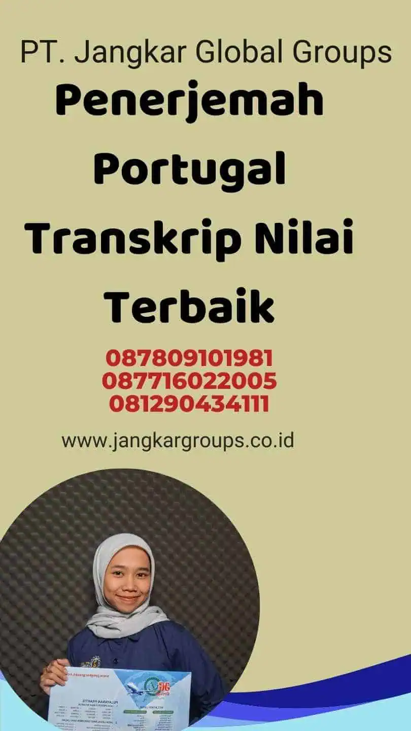 Penerjemah Portugal Transkrip Nilai Terbaik