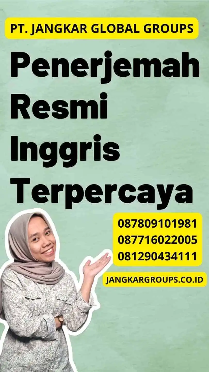 Penerjemah Resmi Inggris Terpercaya