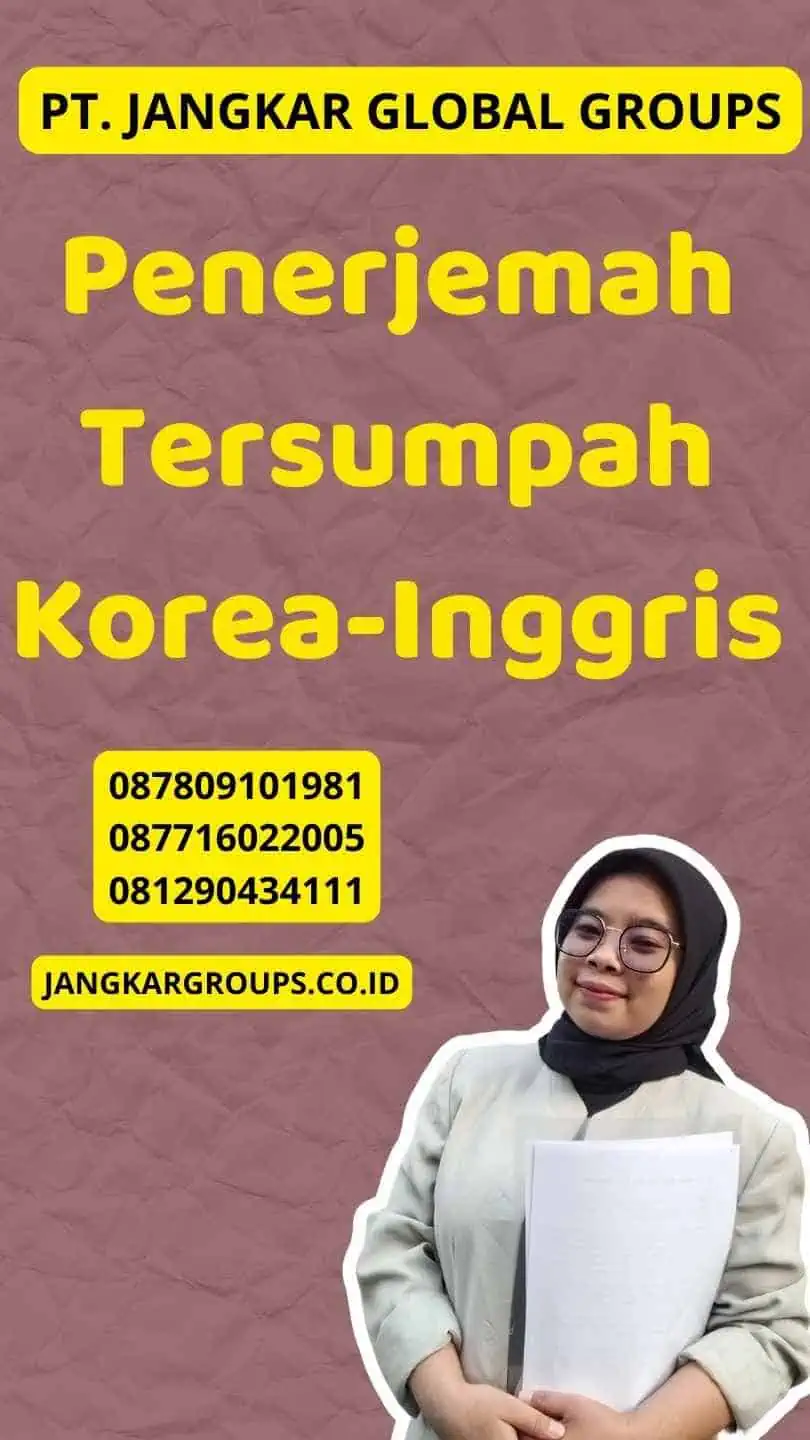 Penerjemah Tersumpah Korea-Inggris