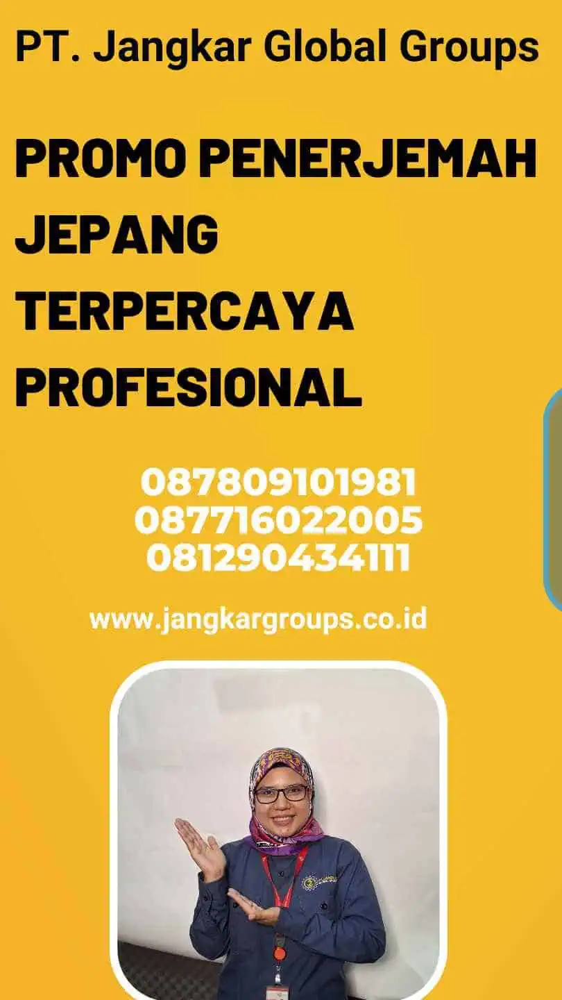 Promo Penerjemah Jepang Terpercaya Profesional