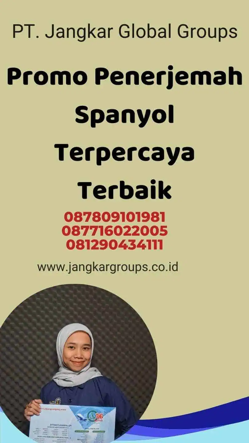 Promo Penerjemah Spanyol Terpercaya Terbaik