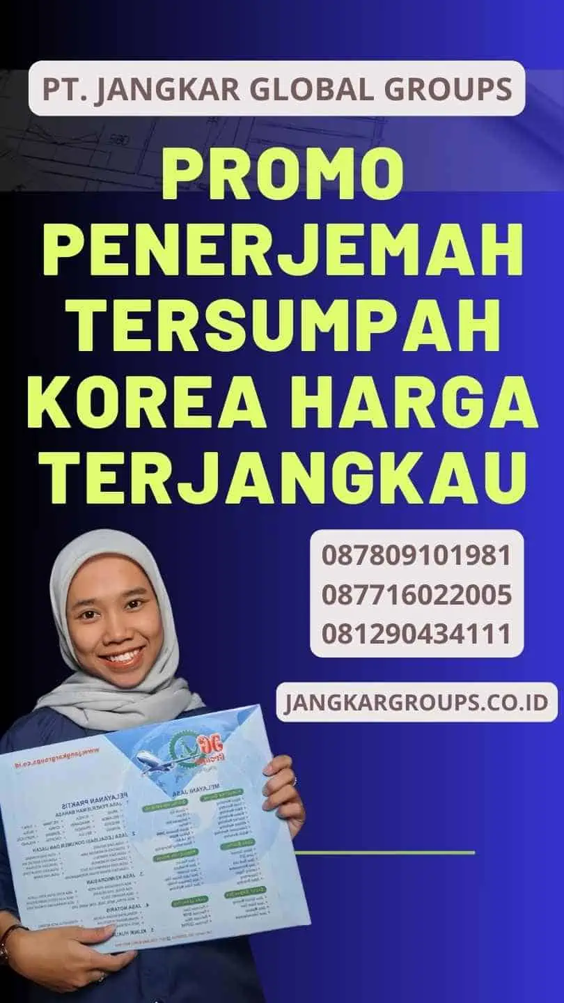 Promo Penerjemah Tersumpah Korea Harga Terjangkau