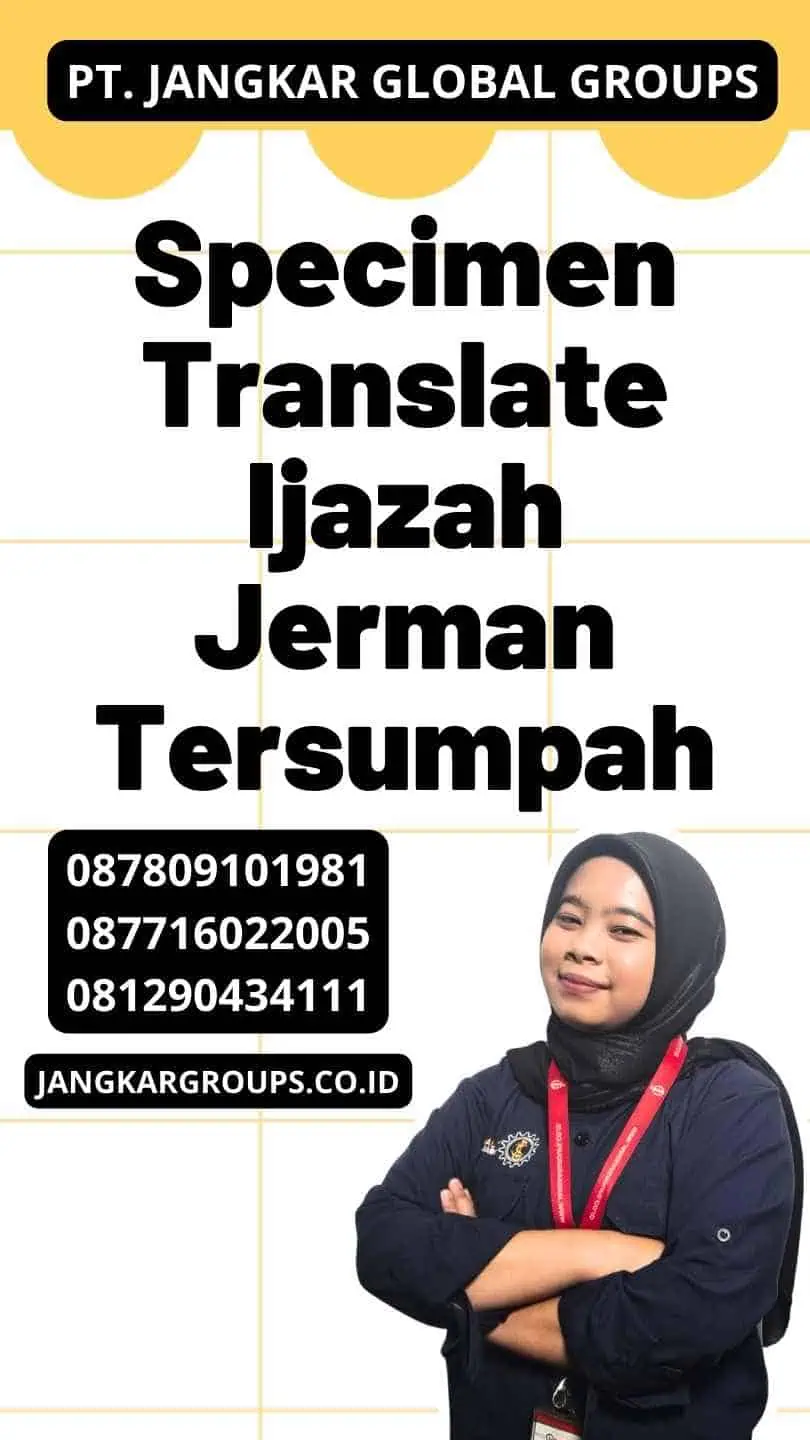 Specimen Translate Ijazah Jerman Tersumpah