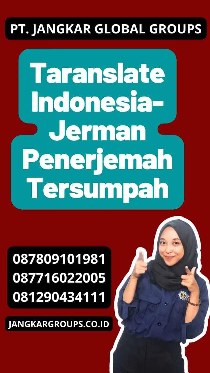 Taranslate Indonesia-Jerman Penerjemah Tersumpah