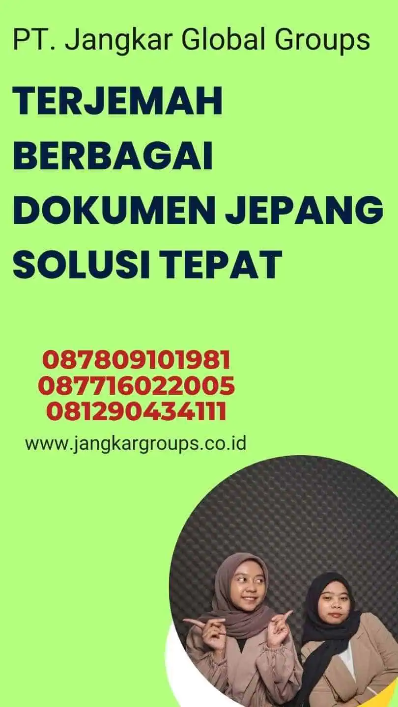 Terjemah Berbagai Dokumen Jepang Solusi Tepat