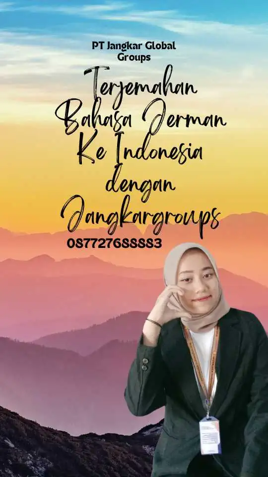 Terjemahan Bahasa Jerman Ke Indonesia dengan Jangkargroups