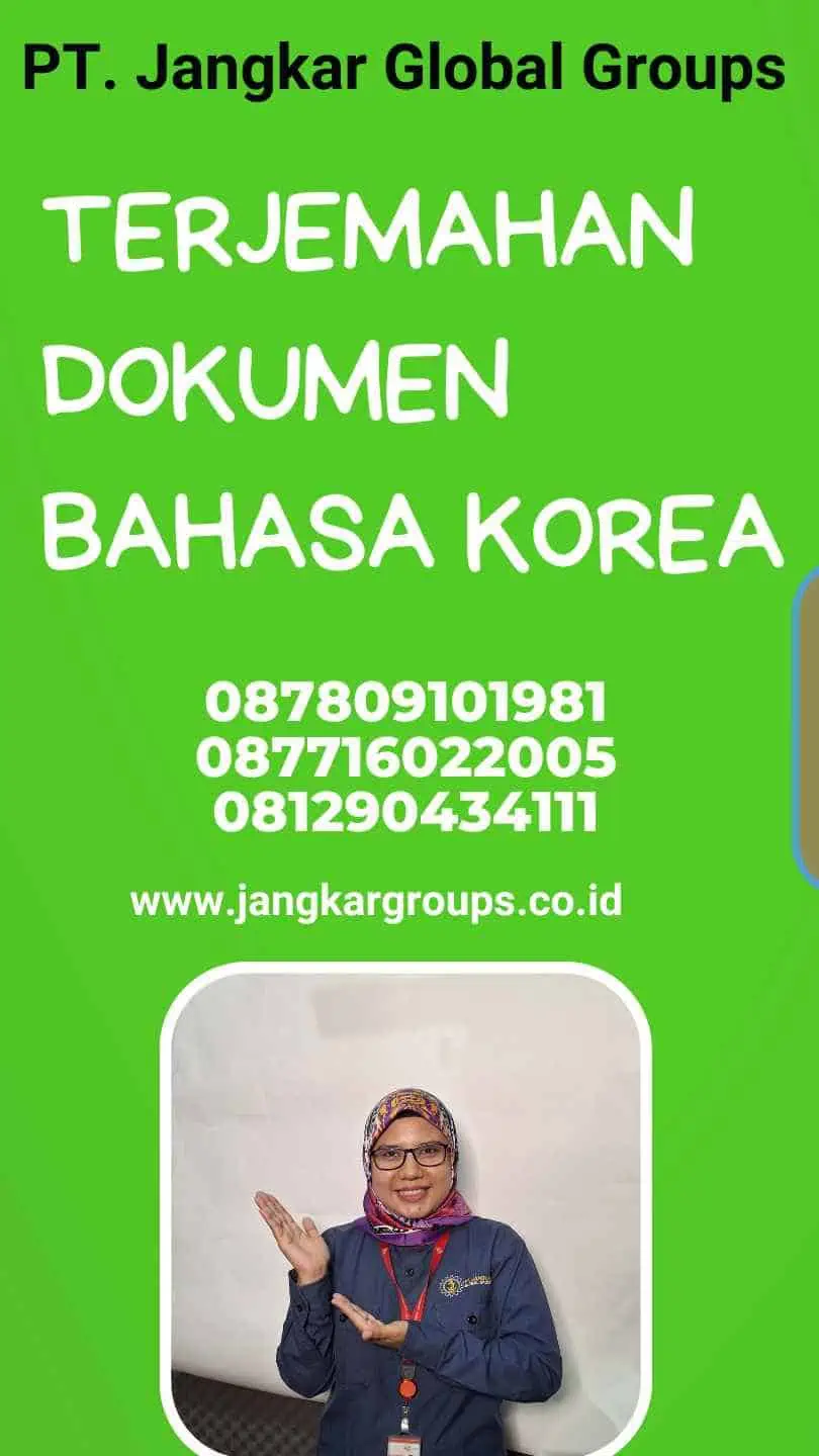 Terjemahan Dokumen Bahasa Korea