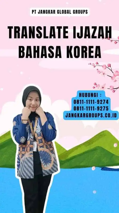 Translate Ijazah Bahasa Korea