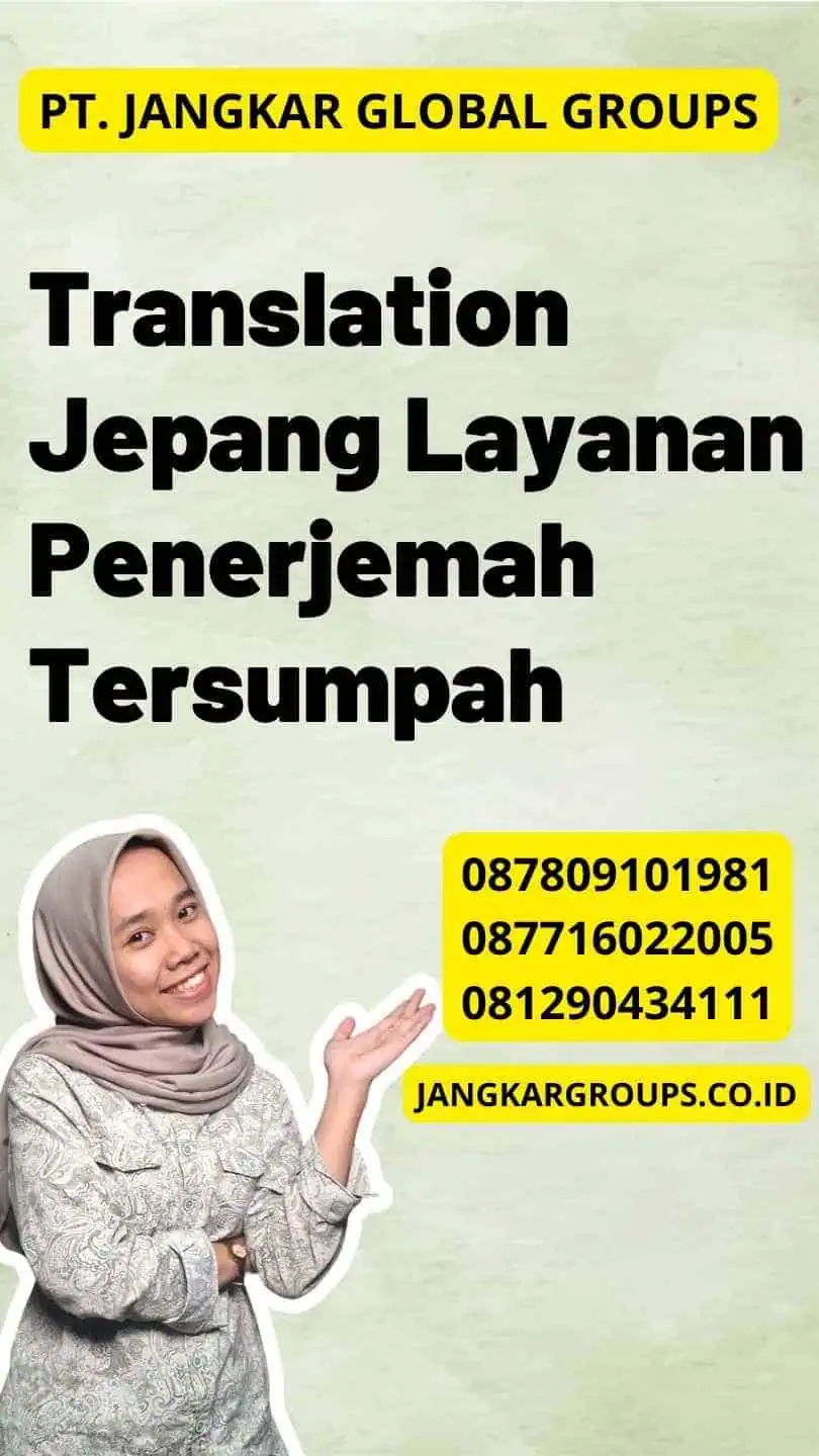 Translation Jepang Layanan Penerjemah Tersumpah