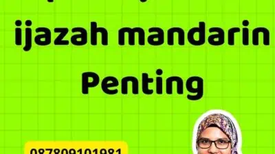 contoh penerjemah ijazah mandarin Penting