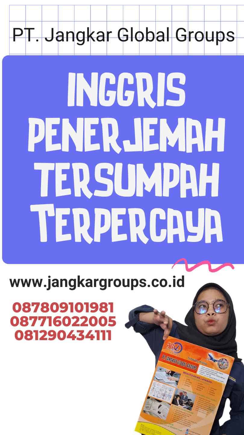 inggris penerjemah tersumpah Terpercaya