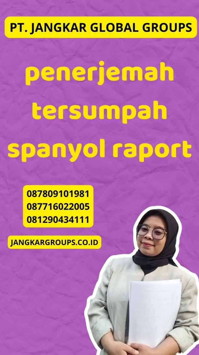 penerjemah tersumpah spanyol raport