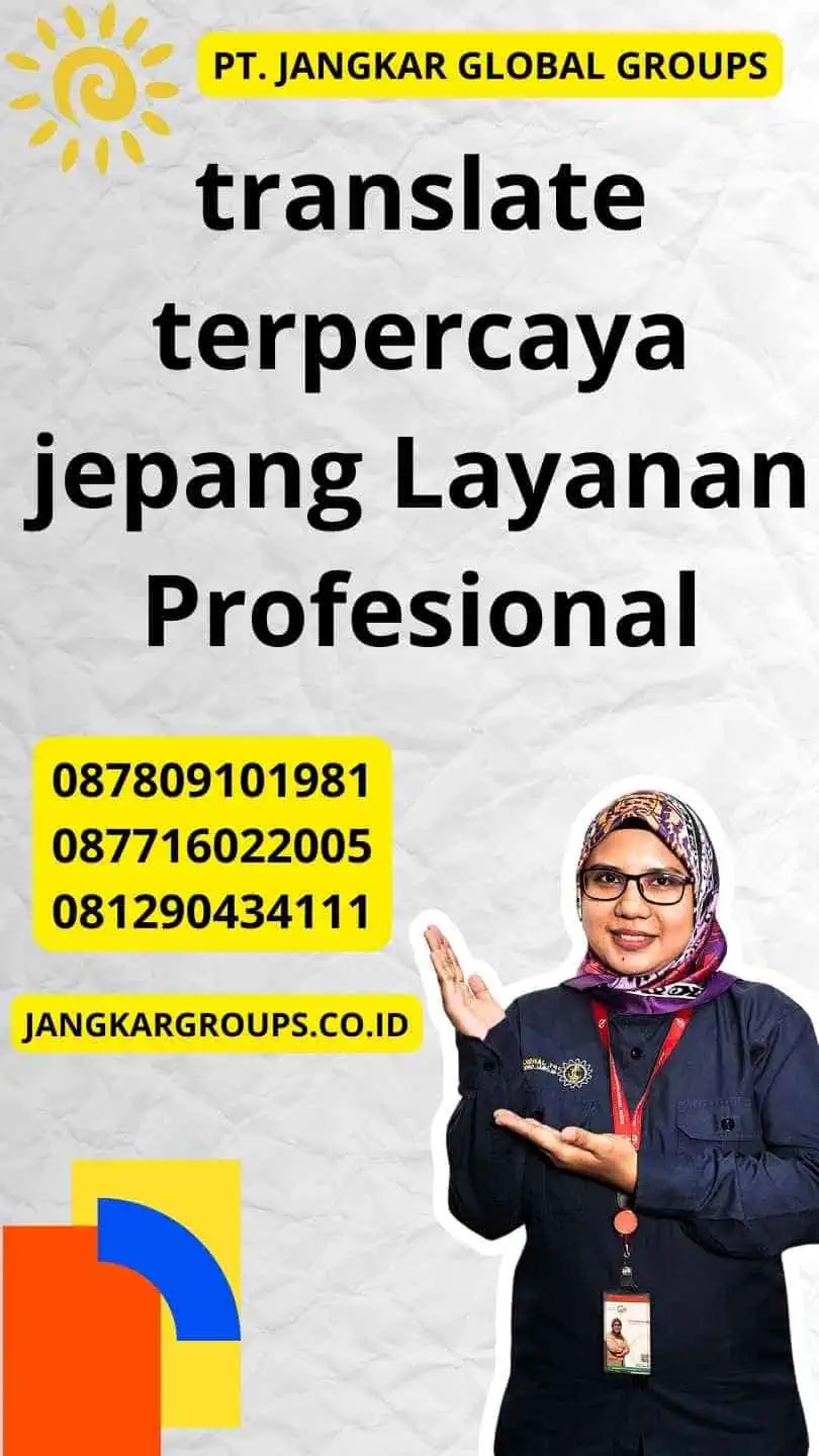 translate terpercaya jepang Layanan Profesional