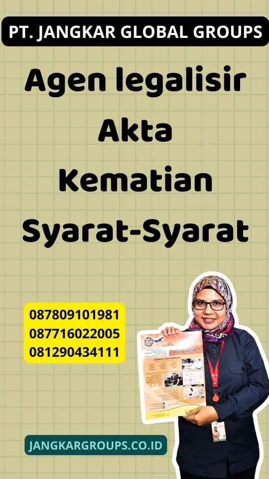 Agen legalisir Akta Kematian Syarat-Syarat