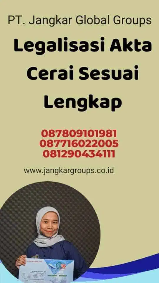 Legalisasi Akta Cerai Sesuai Lengkap